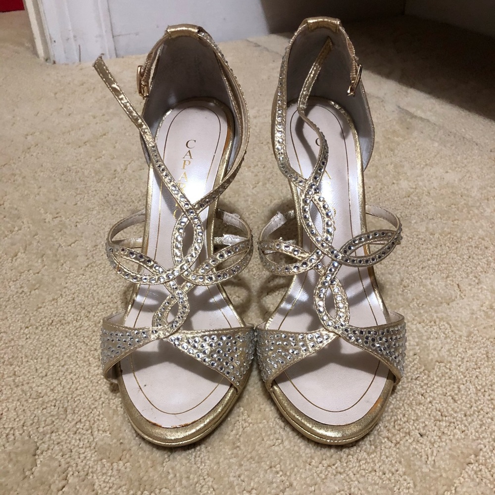 Caparros gold heel